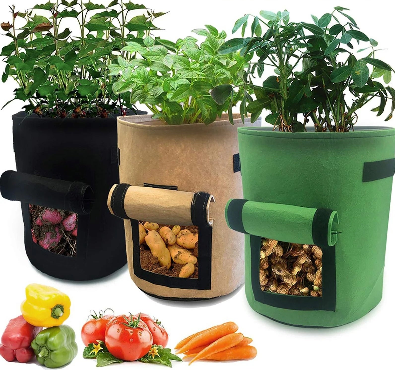The three-piece grow bag planter