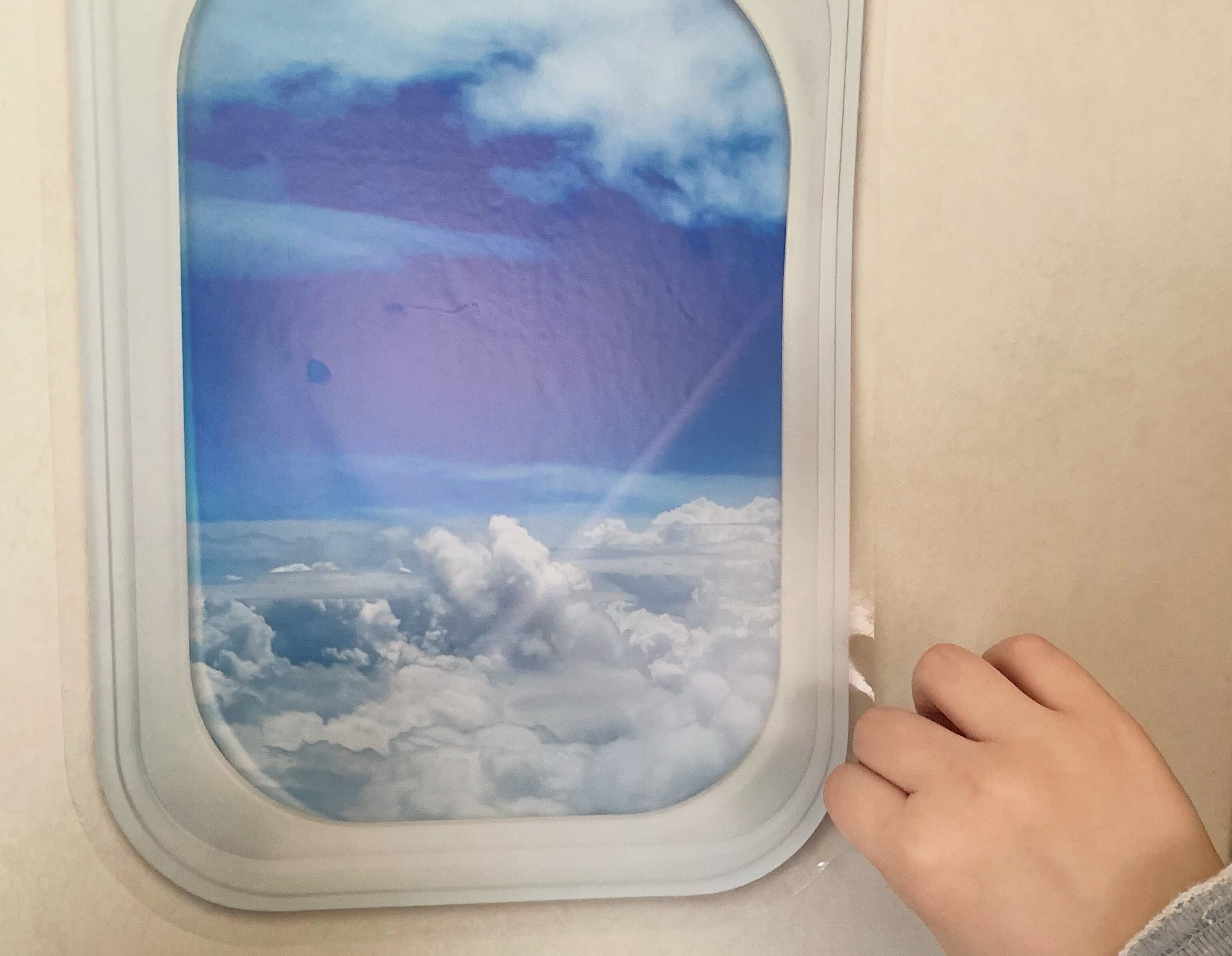 ダイソーの「ウォールステッカー(窓、背景、雲海)」