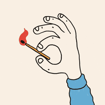 a match being stricken and burning out