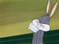 GIF cartoon rabbit with heart eyes