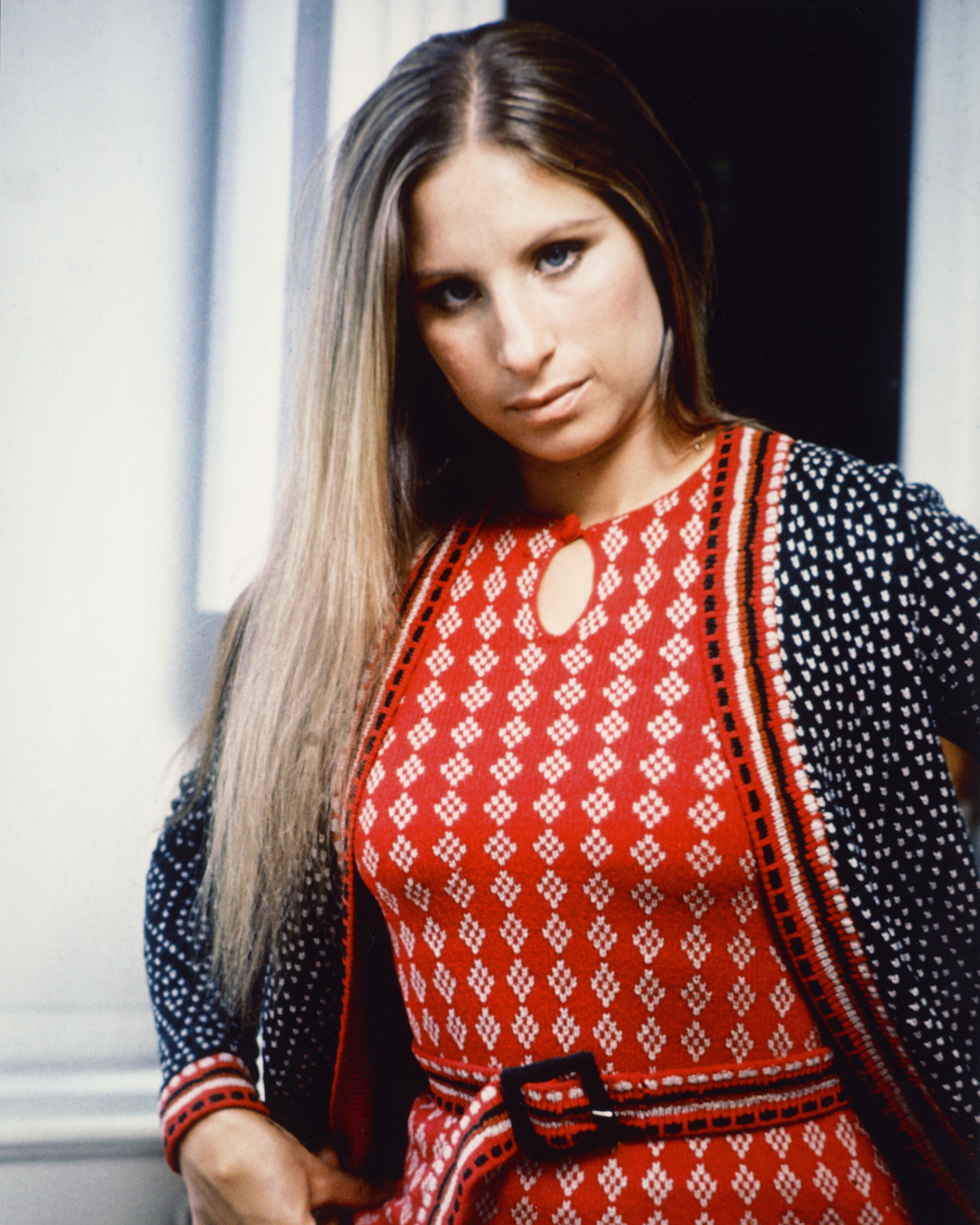 Streisand posing for a portrait in the early &#x27;70s