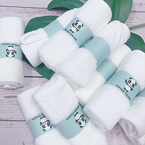 soft bamboo baby washcloths rolled up in a pile