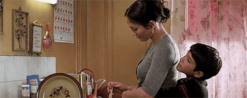 Jennifer Lopes embraces her son in a scene from &quot;Maid in Manhattan&quot;
