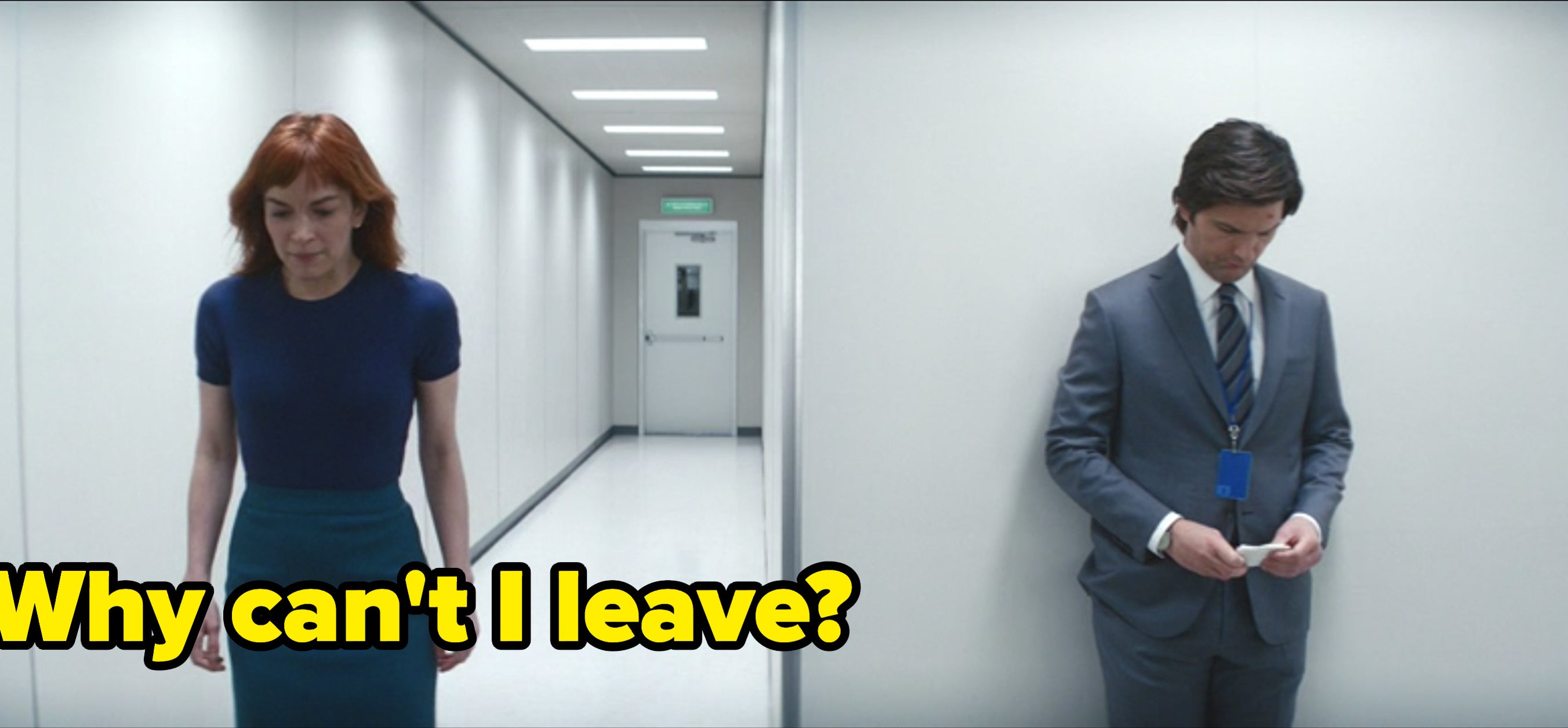 Helly asking Mark why she can't leave