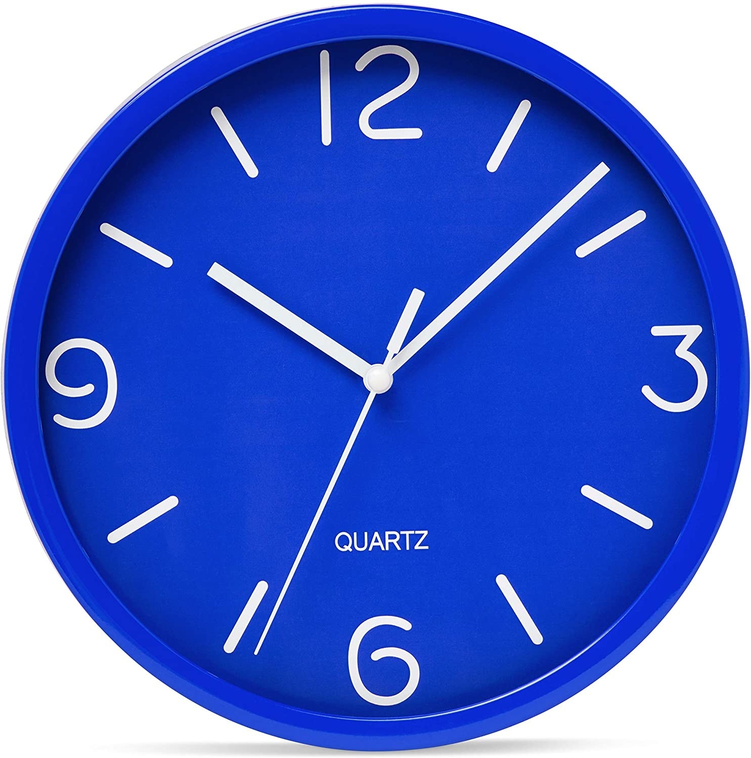 Reloj de pared azul de 8 pulgadas