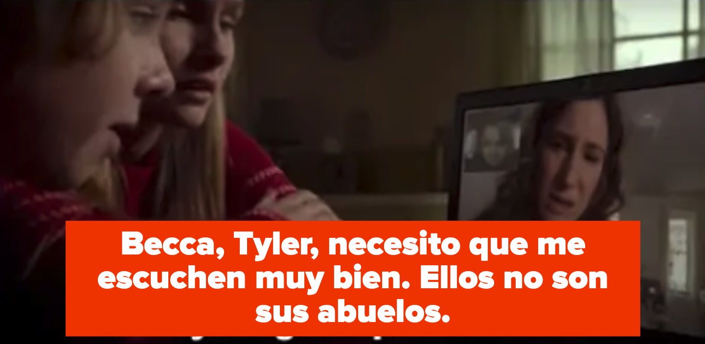 Becca and Tyler on Skype with their mom