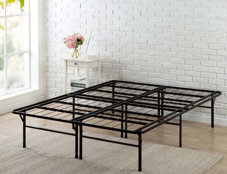 An image of a steel deluxe bed frame