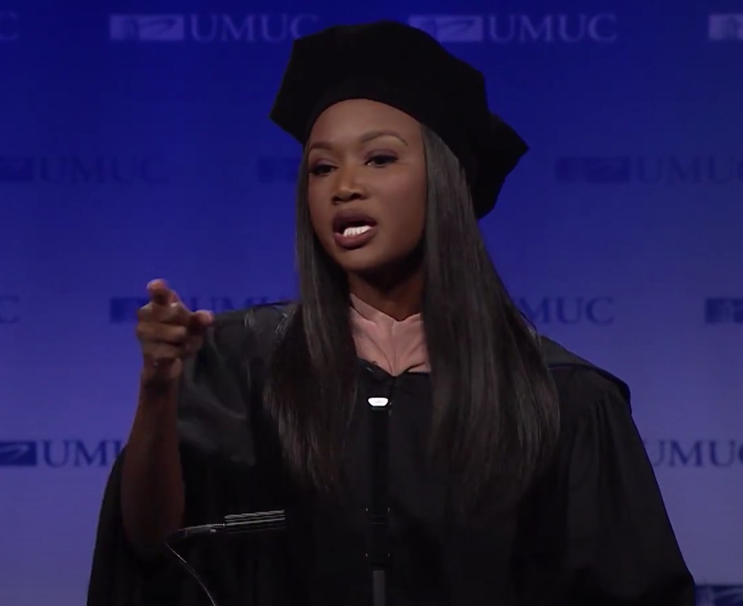 Deshauna Barber tells graduates to stay determined in the face of adversity