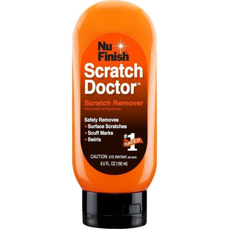 the orange bottle of scratch remover