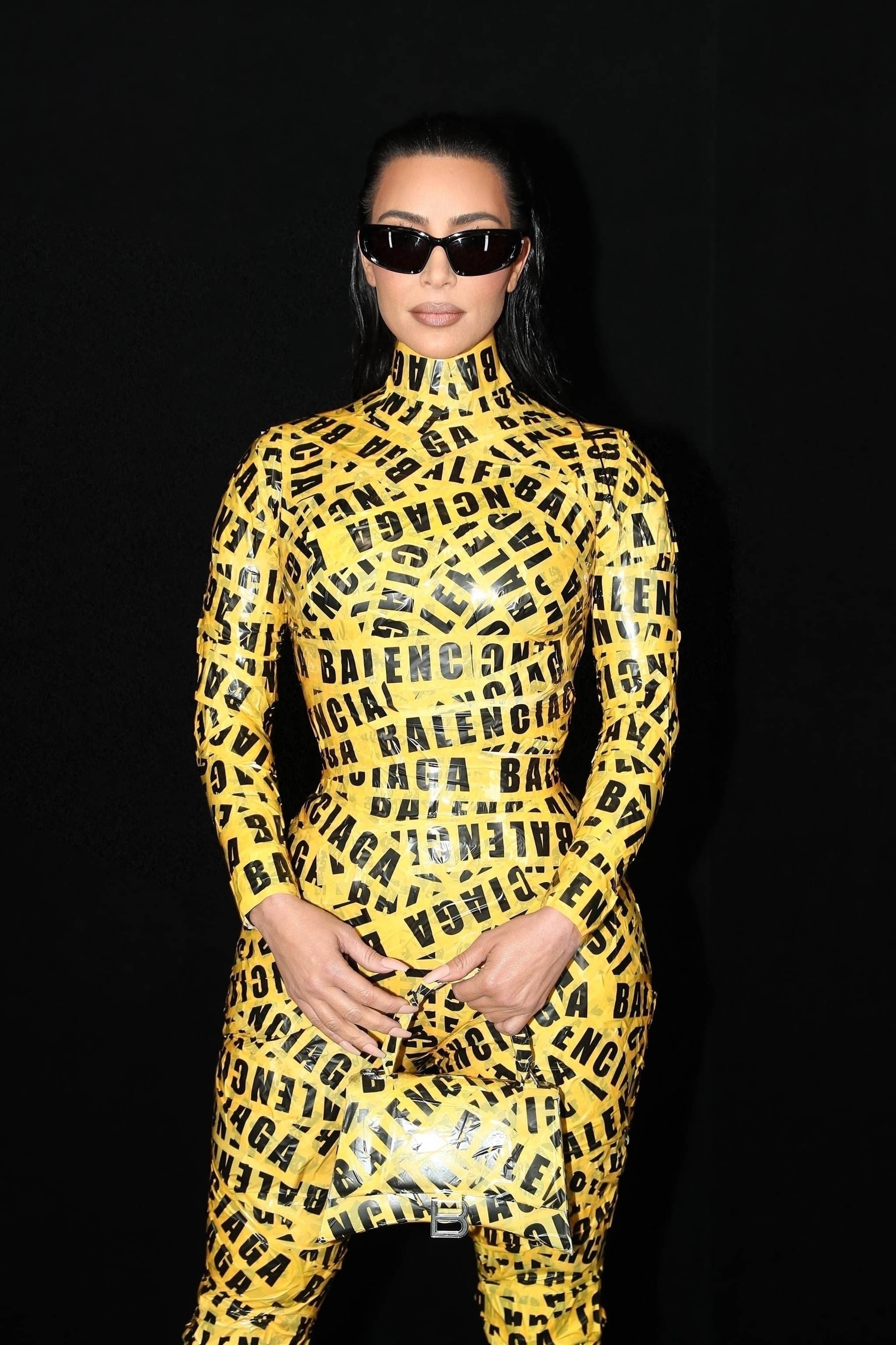 Kim Kardashian Wears a Balenciaga Cargo Dress While Out in NYC