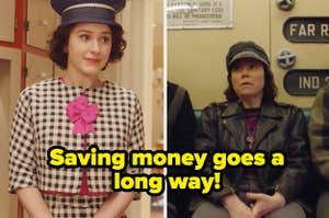 An image of Midge Maisel alongside an image of Susie Myerson. Text reads: "Saving money goes a long way!"