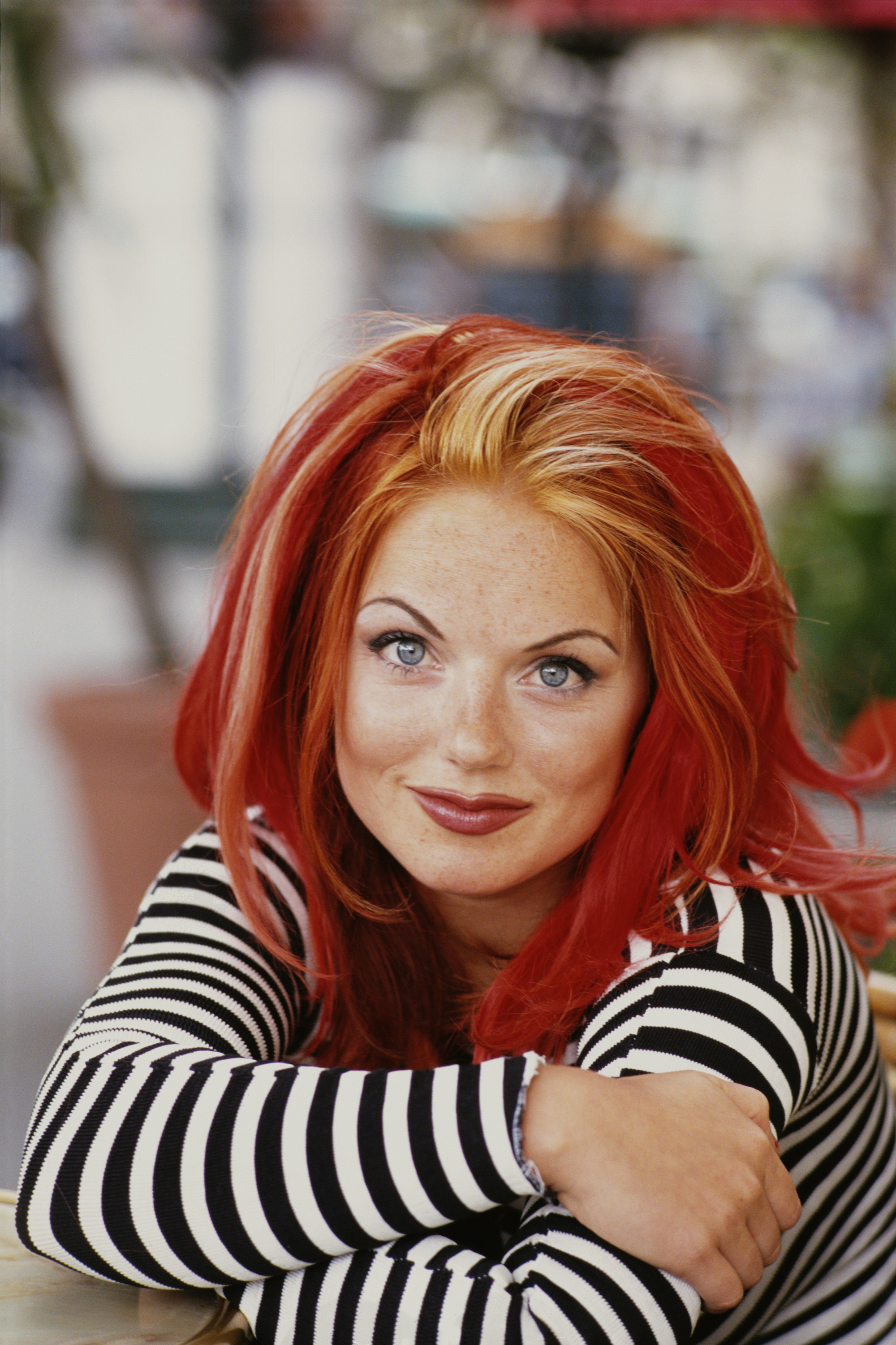 Halliwell posing for a portrait in Paris in 1996