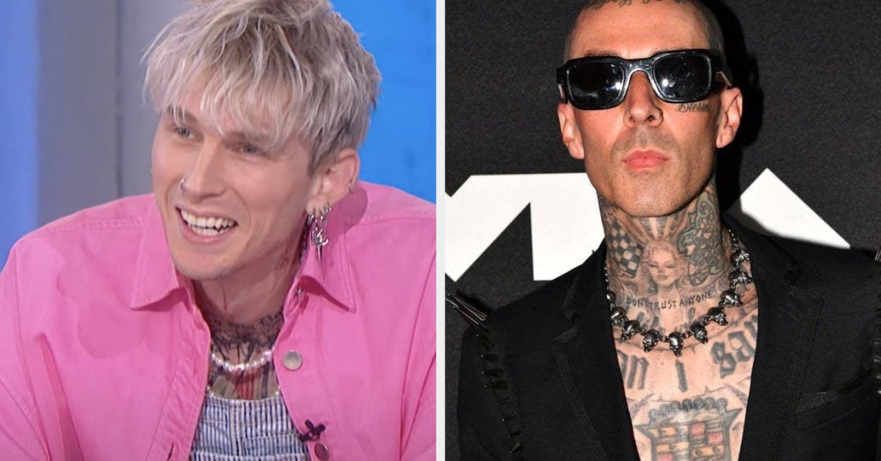 Machine Gun Kelly Didn't Want To Tell Travis Barker He'd Changed The Title Of His Album After They Got Tattoos Of The Original, And I Don't Blame Him