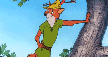 GIF cartoon robin hood fox