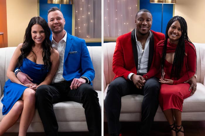 Nick and Danielle smiling on the left and Jarette and Iyana smiling on the right