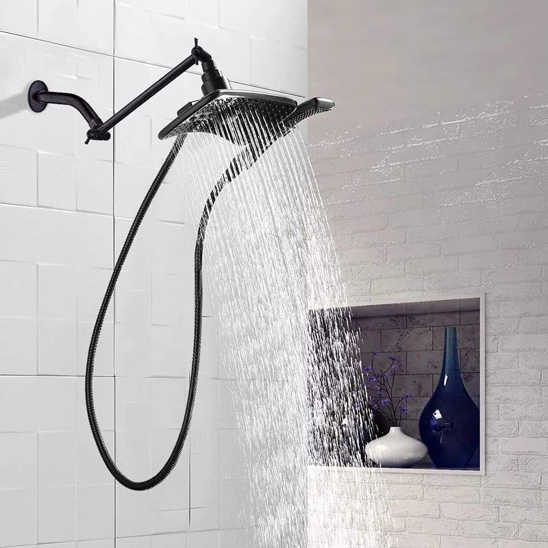 The rain shower head with an oil rubbed bronze finish