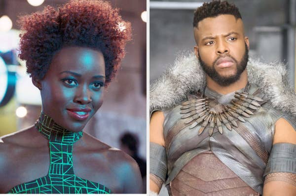 Lupita Nyong'o and Winston Duke