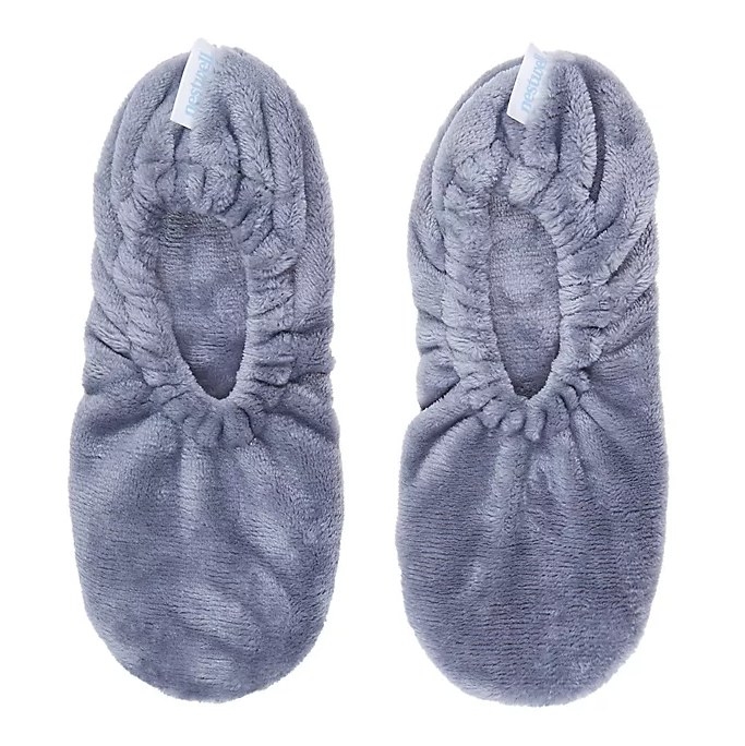 An image of a pair of footie slippers