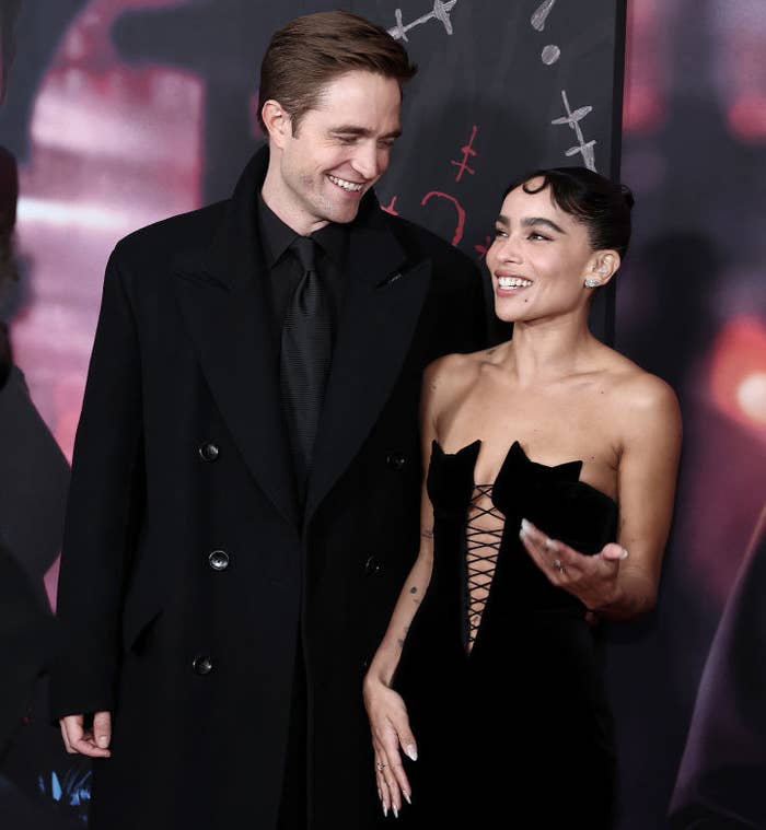 Robert Pattinson and Zoë Kravitz attend The Batman premiere