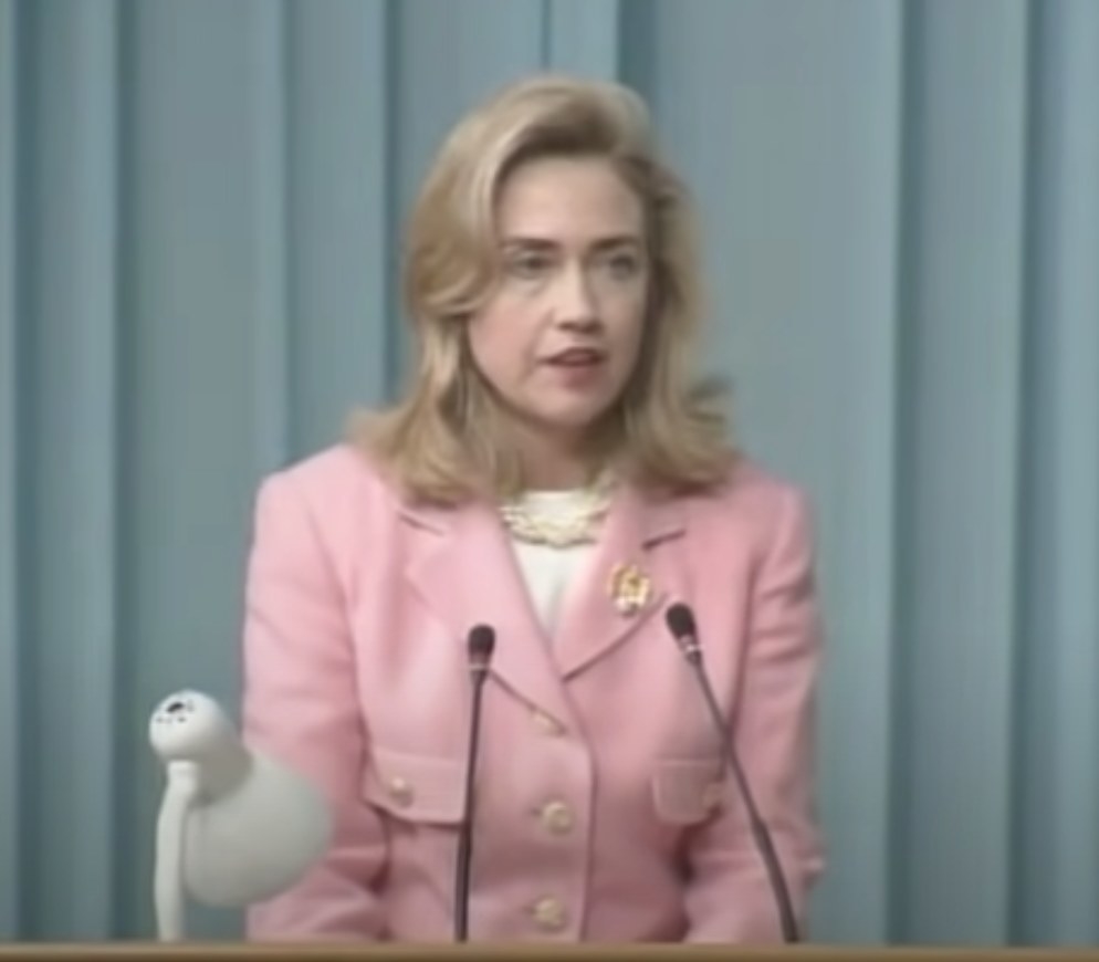 Hillary Clinton states that women&#x27;s rights are human rights in Beijing in 1995