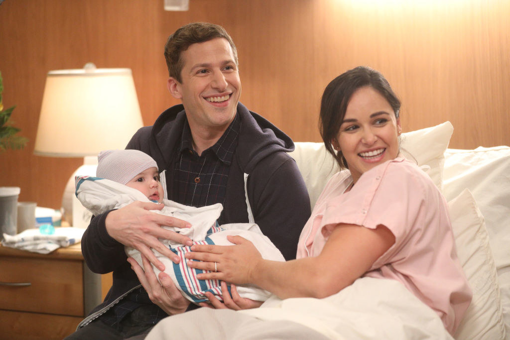 Jake and Amy with their newborn son