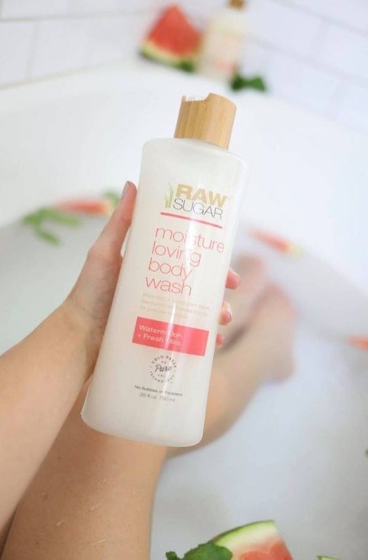 The watermelon and fresh mint body wash