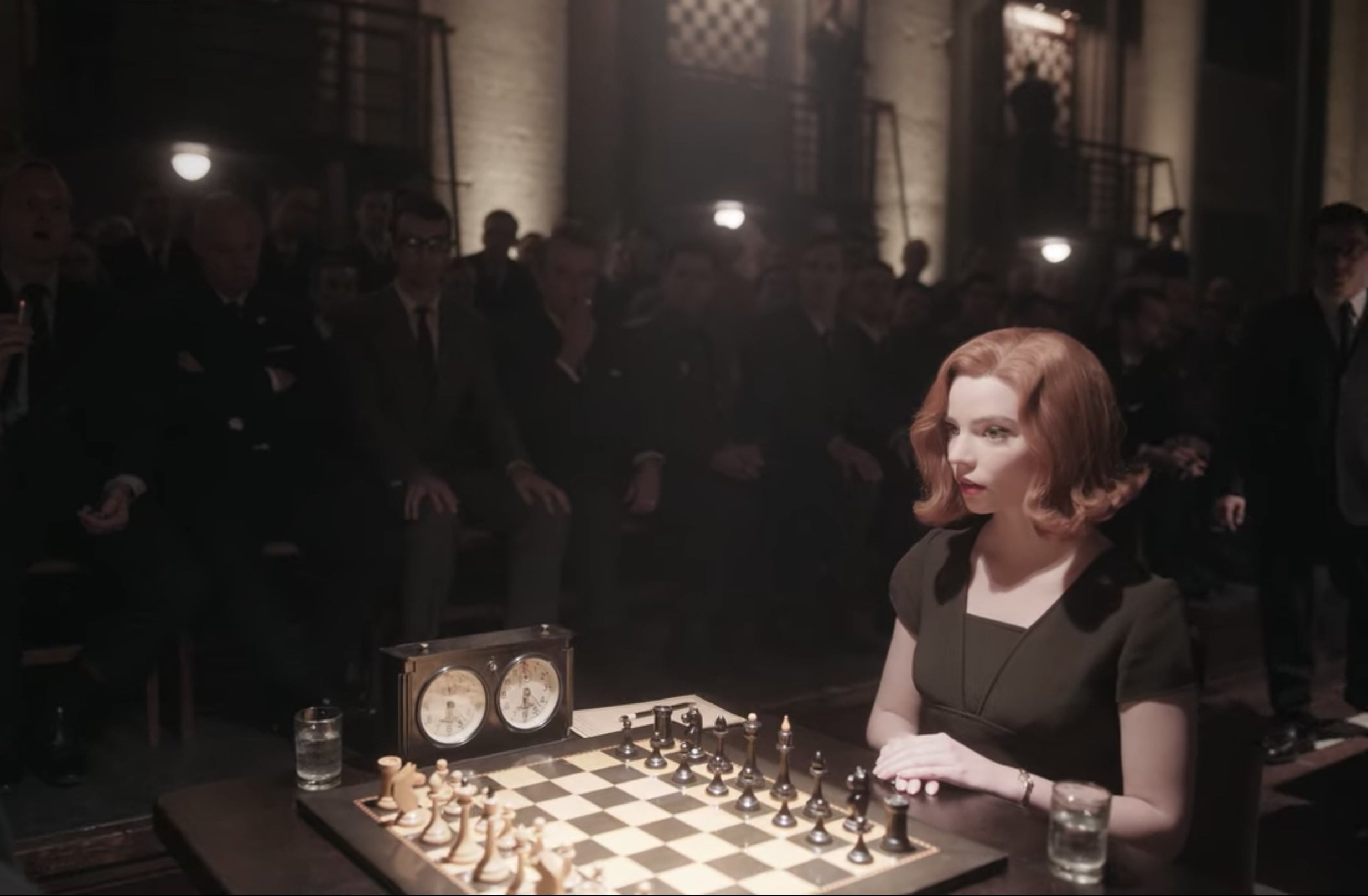 Anya Taylor-Joy's character playing chess