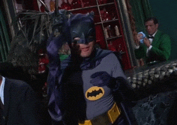 Adam West as Batman dancing