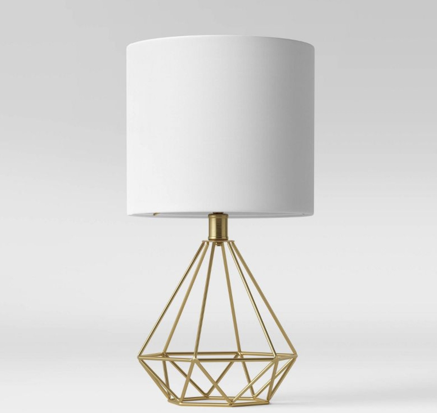 the brass geometric wire table lamp