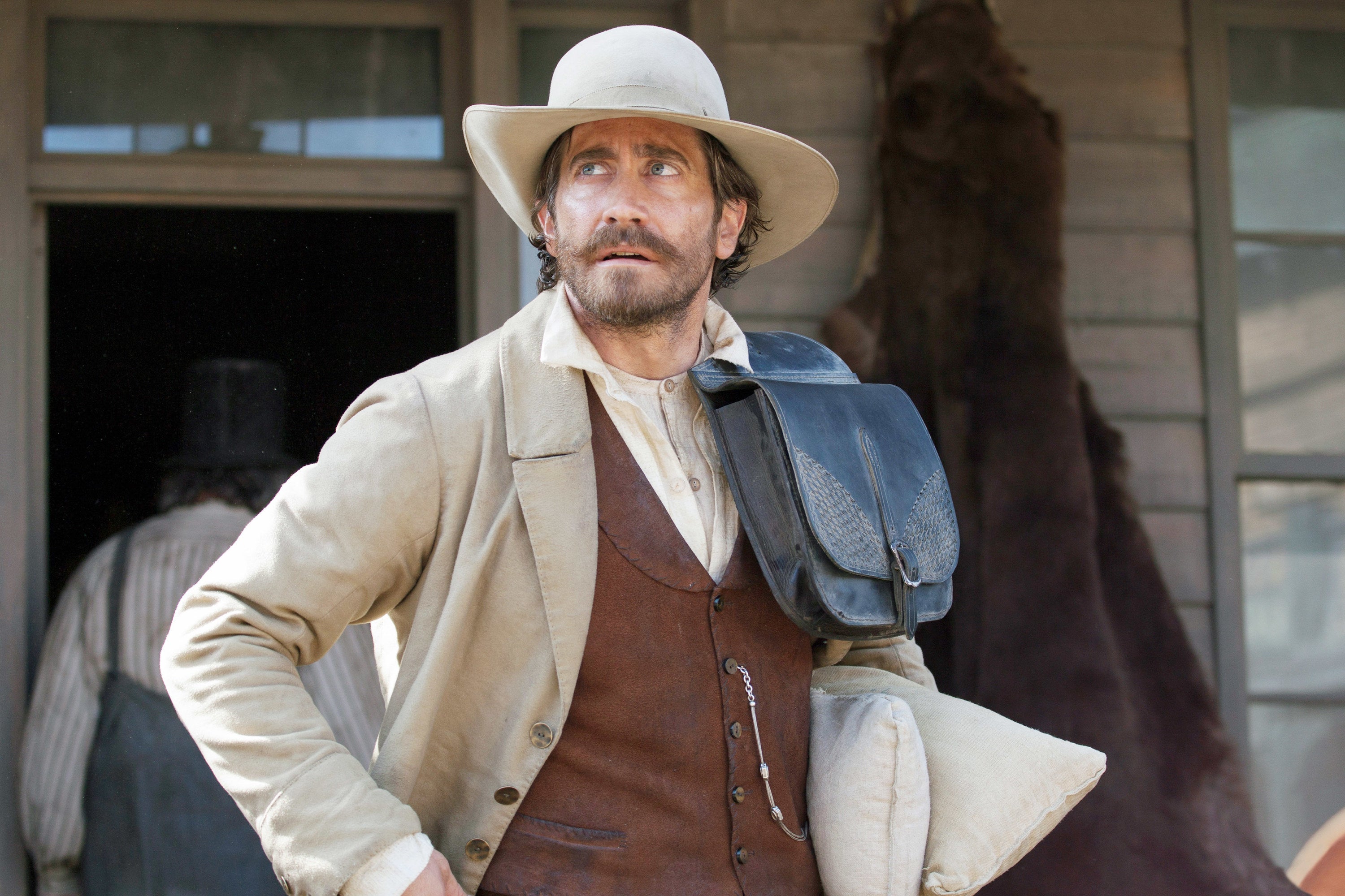 Jake Gyllenhaal in western clothes