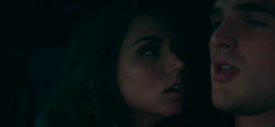 Ana de Armas close to Jacob&#x27;s face in a scene from Deep Water