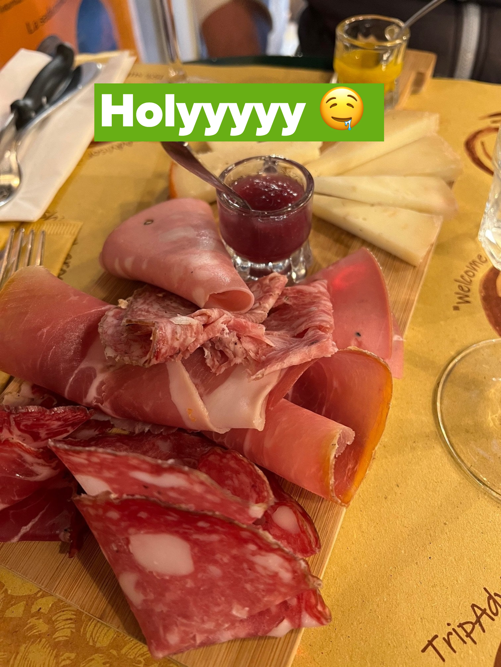 A plate of charcuterie