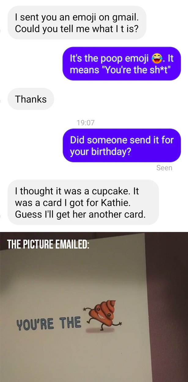 A mom emails a photo of an emoji, trying to identify it