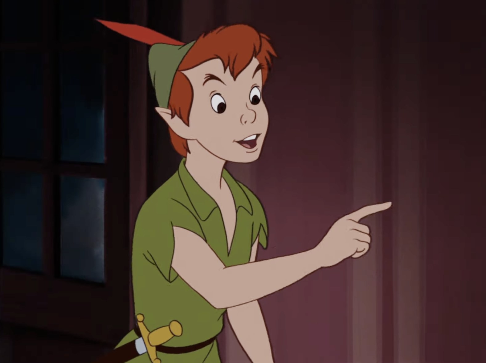 Peter Pan pointing