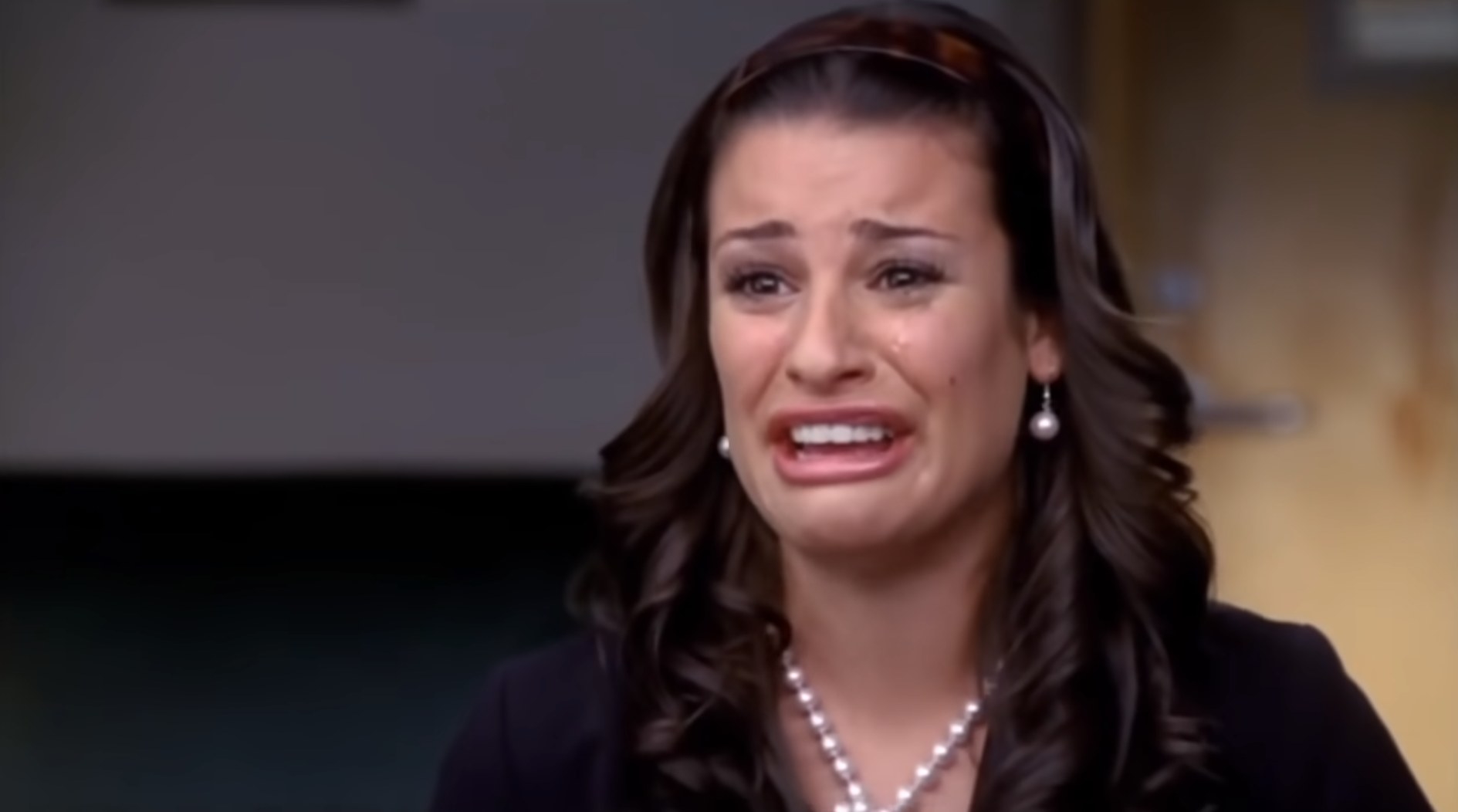 Rachel crying in Glee