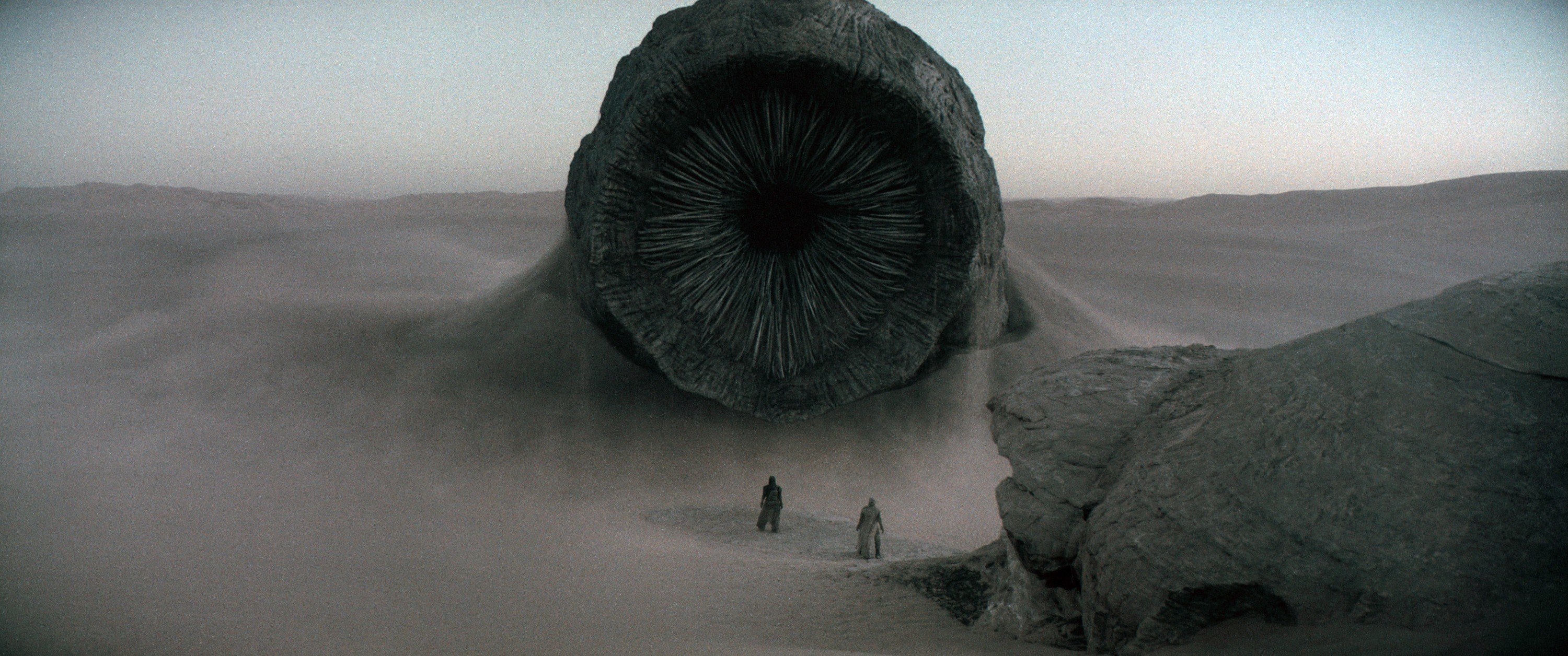A large sand worm in &quot;Dune&quot;