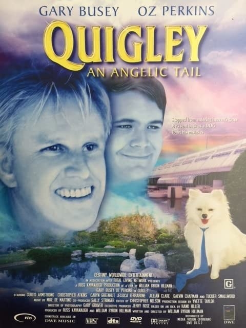 The cheesy poster for Quigley, which includes Busey&#x27;s face and a dog wearing a tie