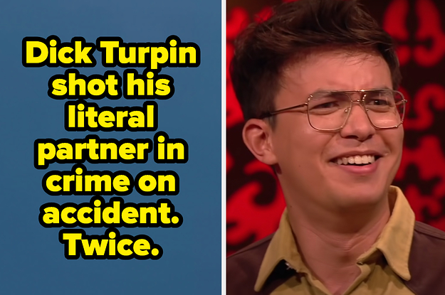 A man looking confused and amused at the fact that Dick Turpin shot his literal partner in crime on accident, twice