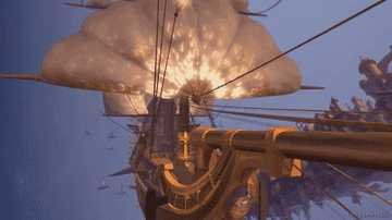 Jim riding on the side of the ship in &quot;Treasure Planet&quot;