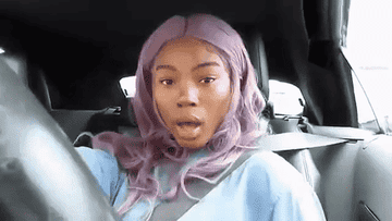 GIF Quenlin Blackwell talking in car