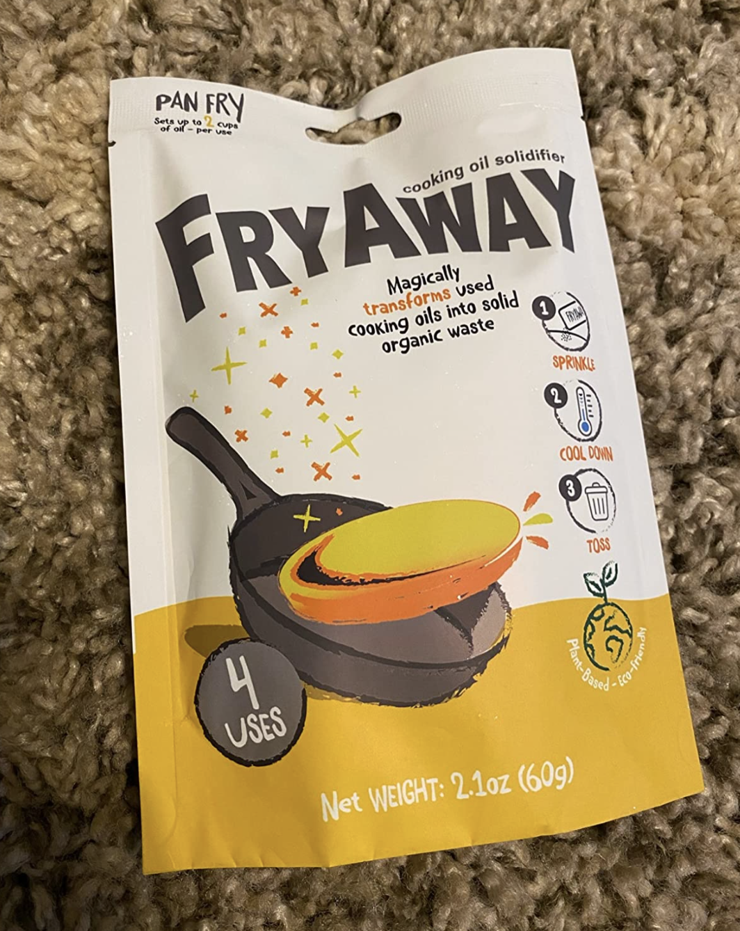 FryAway Deep Fry Waste Cooking Oil Solidifier Powder, Plant-Based