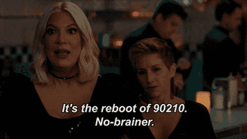 Donna Martin from the original saying &quot;It&#x27;s the reboot of 90210; no-brainer&quot;