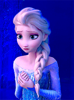 Elsa looking dismayed