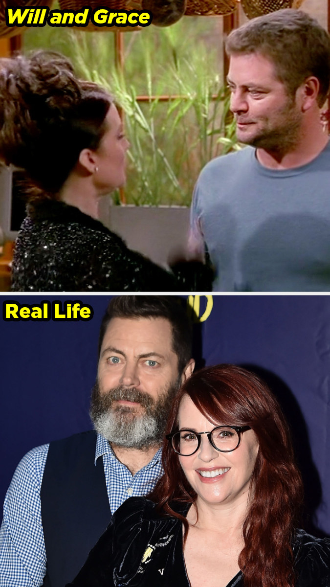 Megan and Nick on Will and Grace vs them IRL