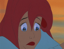 Ariel from The Little Mermaid crying