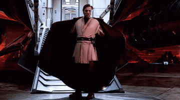 Obi-Wan taking off his robe