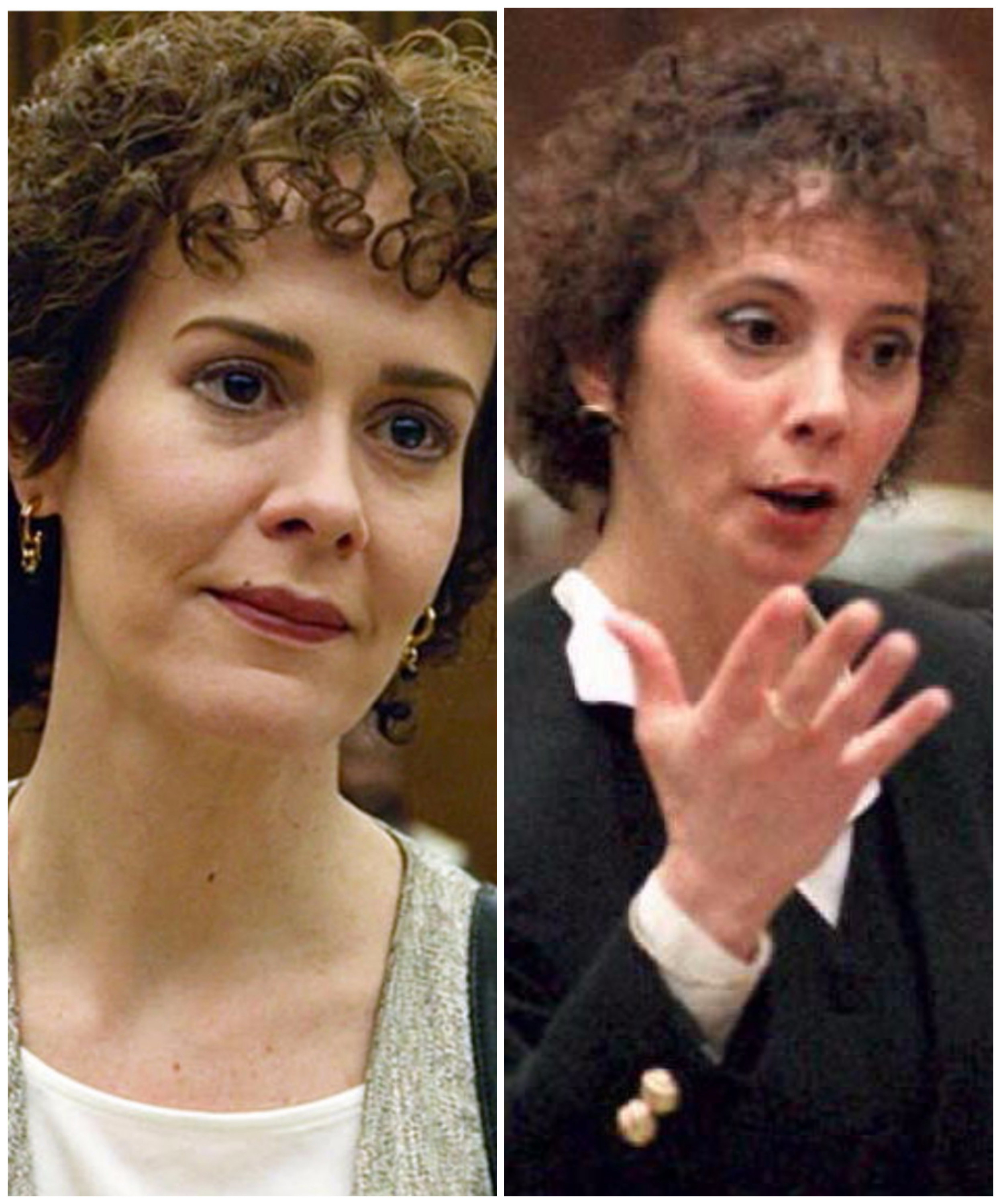 Sarah Paulson in &quot;The People v. O. J. Simpson: American Crime Story&quot; vs. the real Marcia Clark