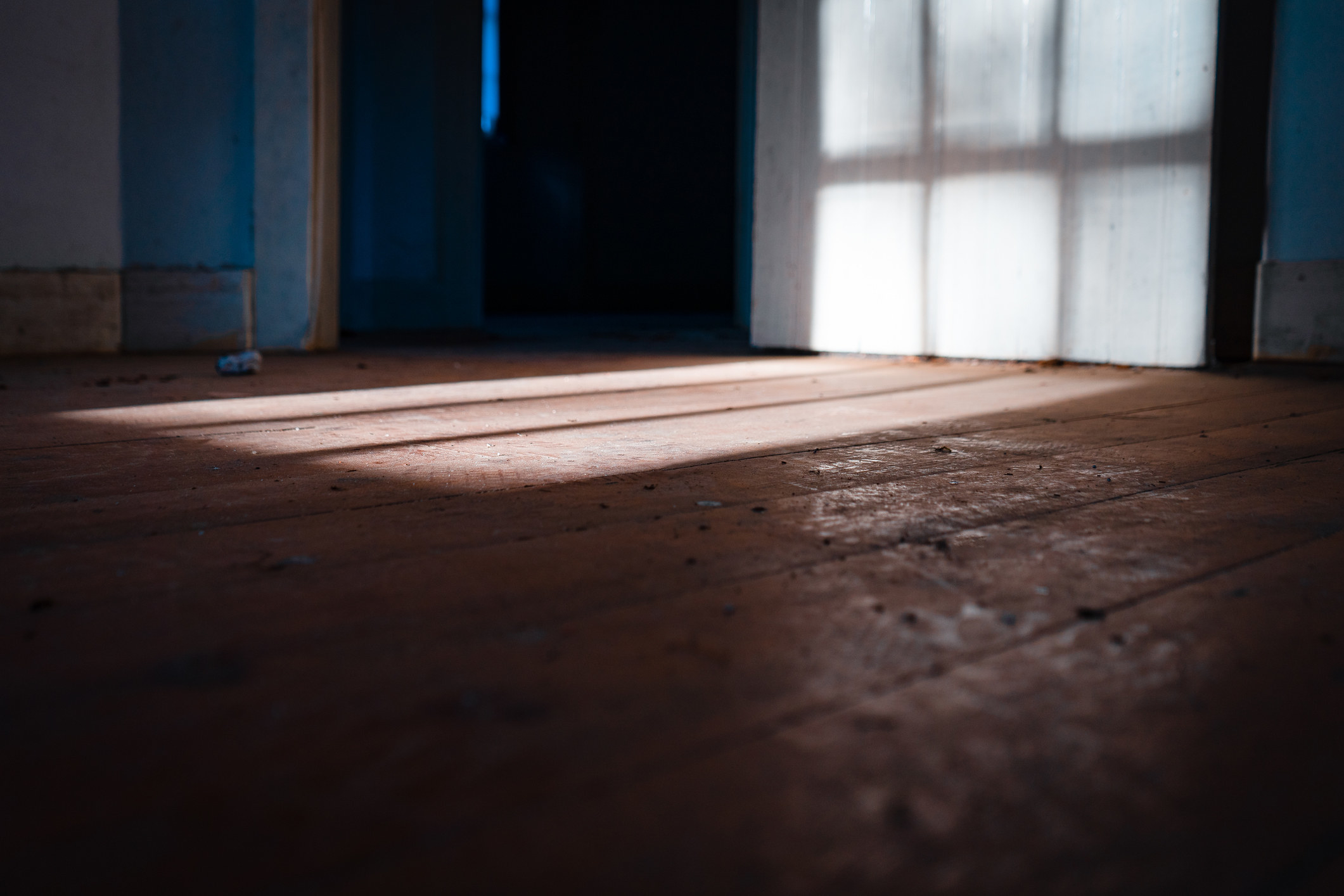 The hardwood floors of an old building