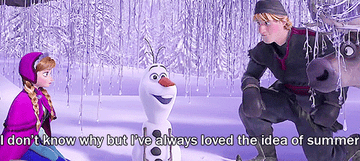 Olaf telling Anna and Kristoff how he&#x27;s always loved the idea of summer