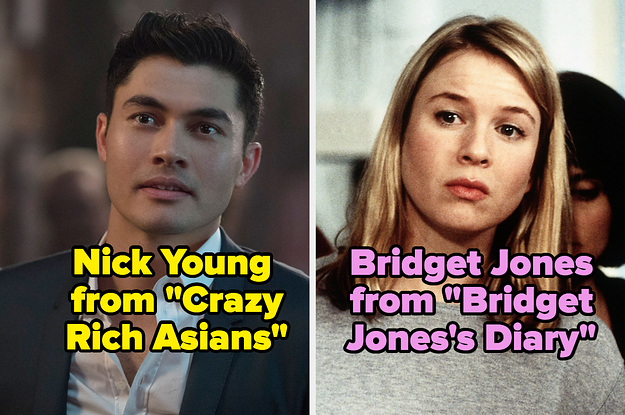 Nick Young from Crazy Rich Asians and Bridget Jones from Bridget Jones's Diary